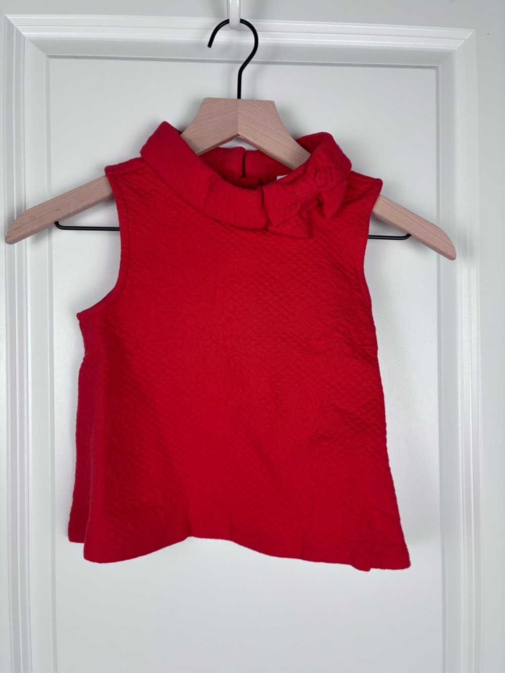 NWT Janie and Jack I Am Golden Red Sleeveless Ruffled Collar Top Girls Size 8